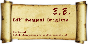 Bánhegyesi Brigitta névjegykártya