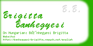 brigitta banhegyesi business card